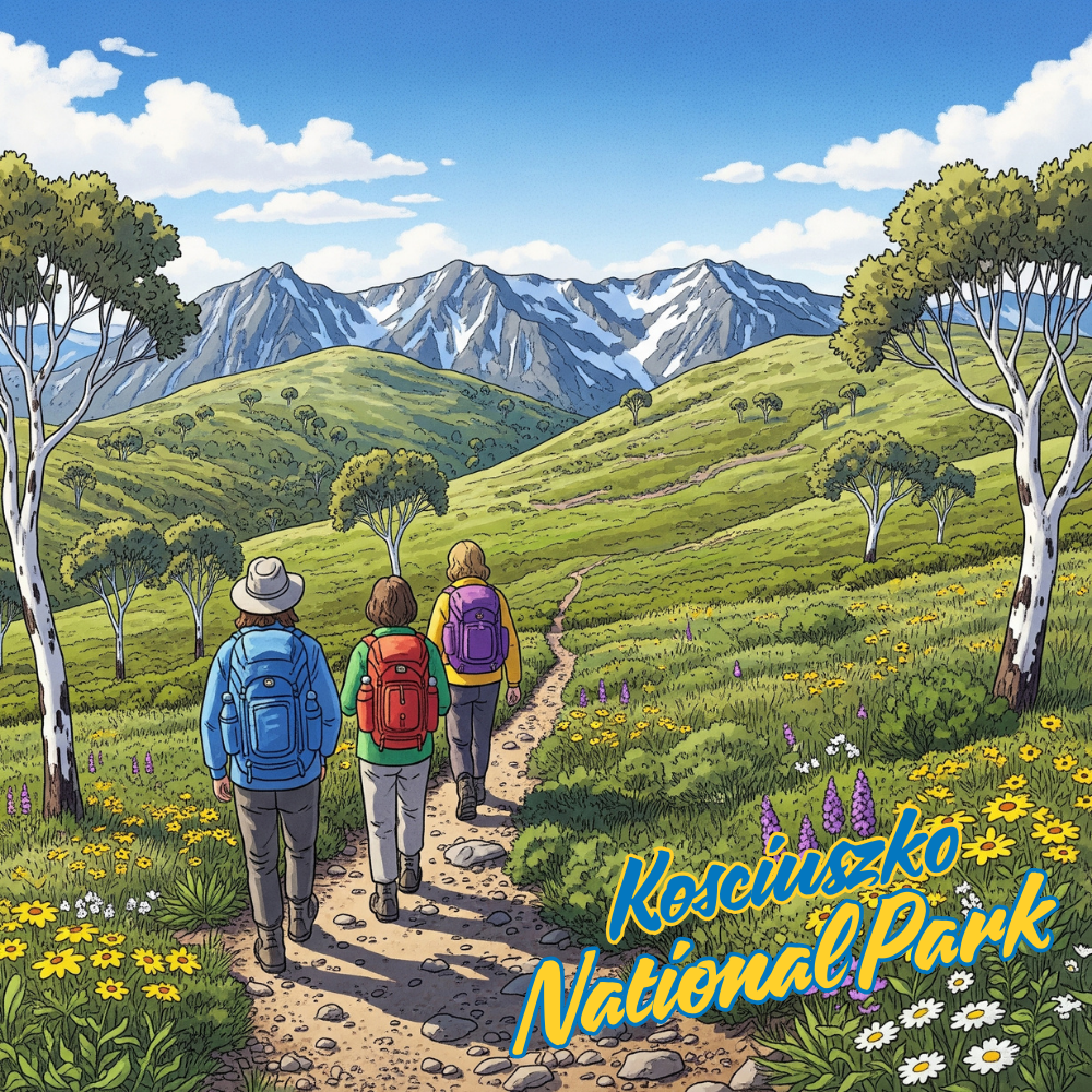 Kosciuszko National Park Hiking Fridge Magnet
