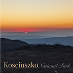 Sunset in the Snowies Fridge Magnet