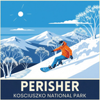 Perisher Snowboarder Fridge Magnet