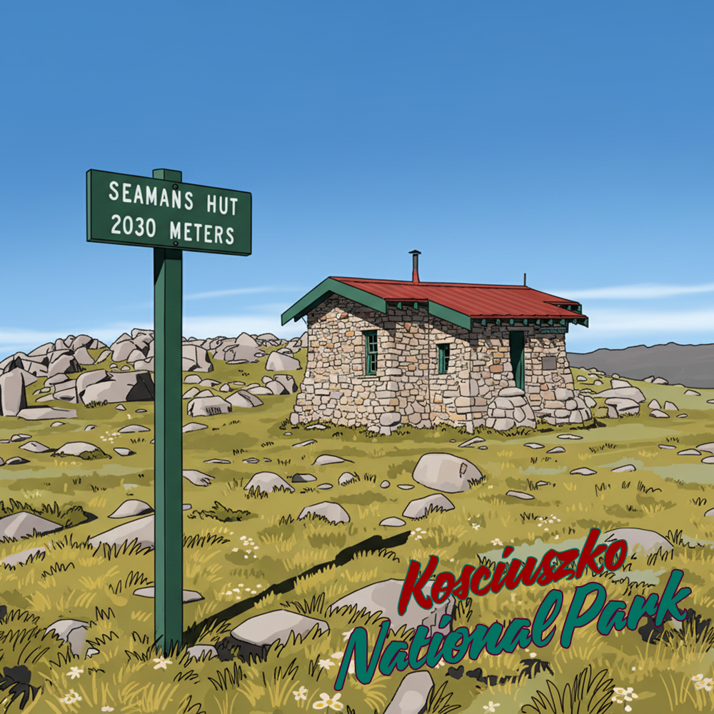 Seamans Hut Kosciuszko Fridge Magnet