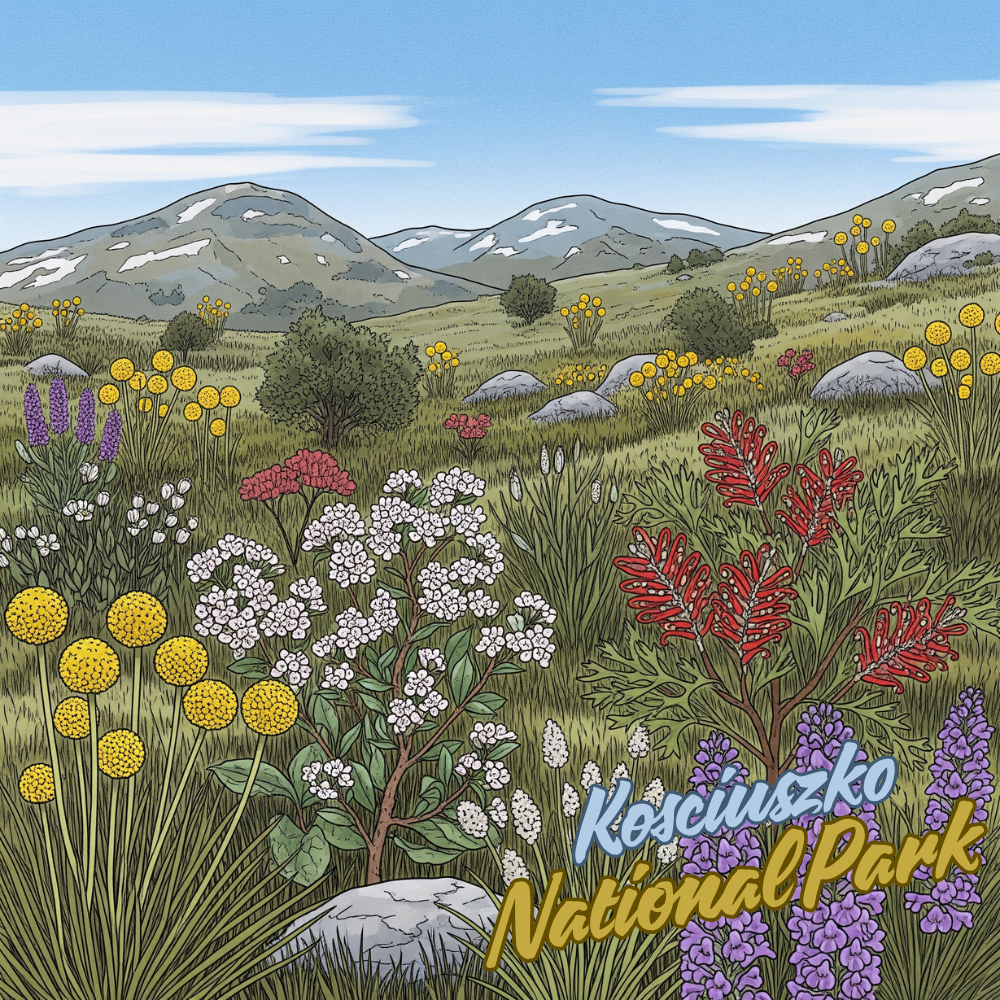 Kosciuszko Alpine Bloom Fridge Magnet