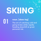 SKIING Noun Fridge Magnet