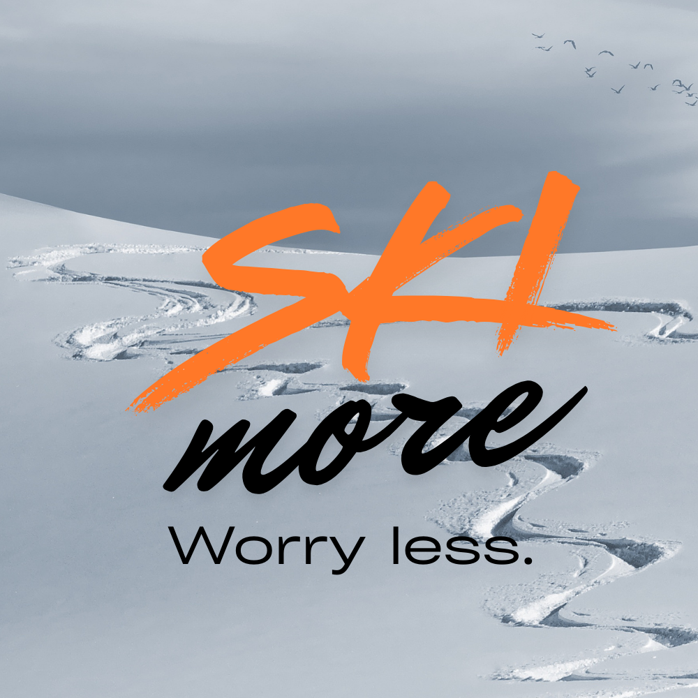 Ski More Worry Less Fridge Magnet