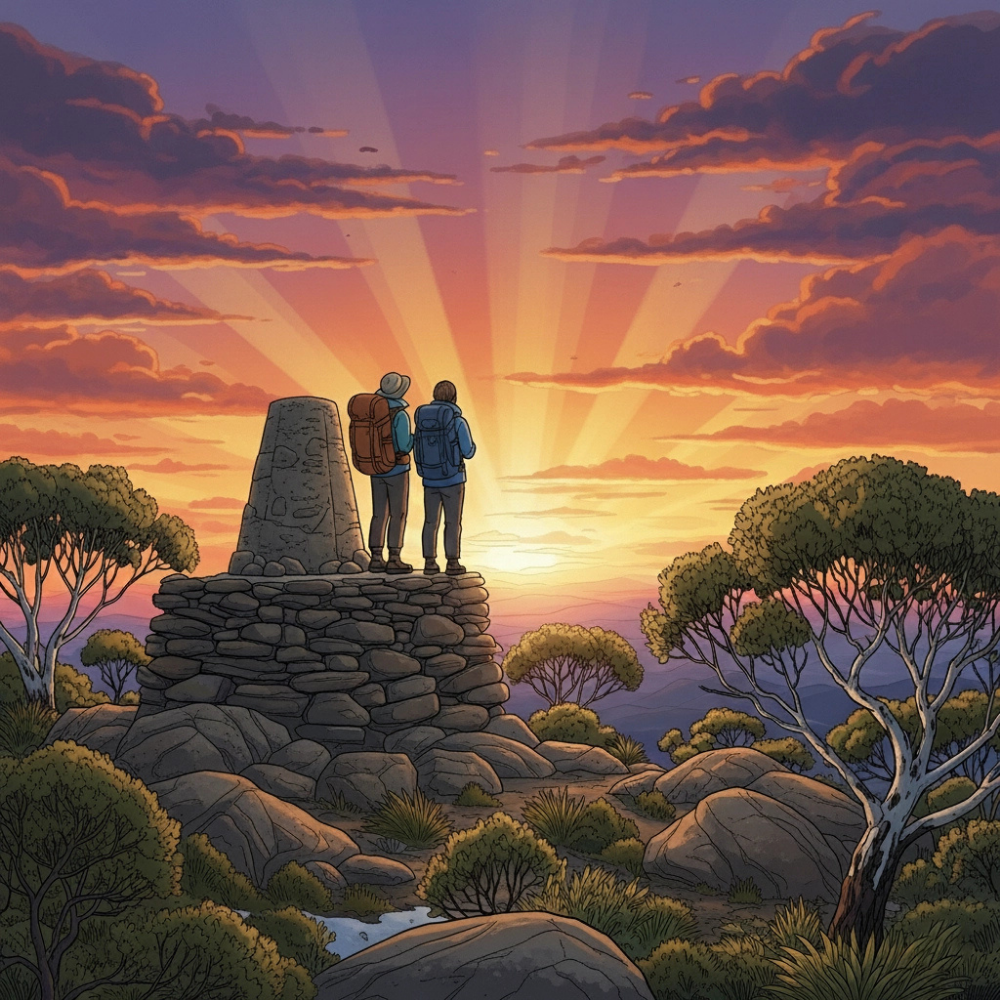 Sunset on the Roof Fridge Magnet