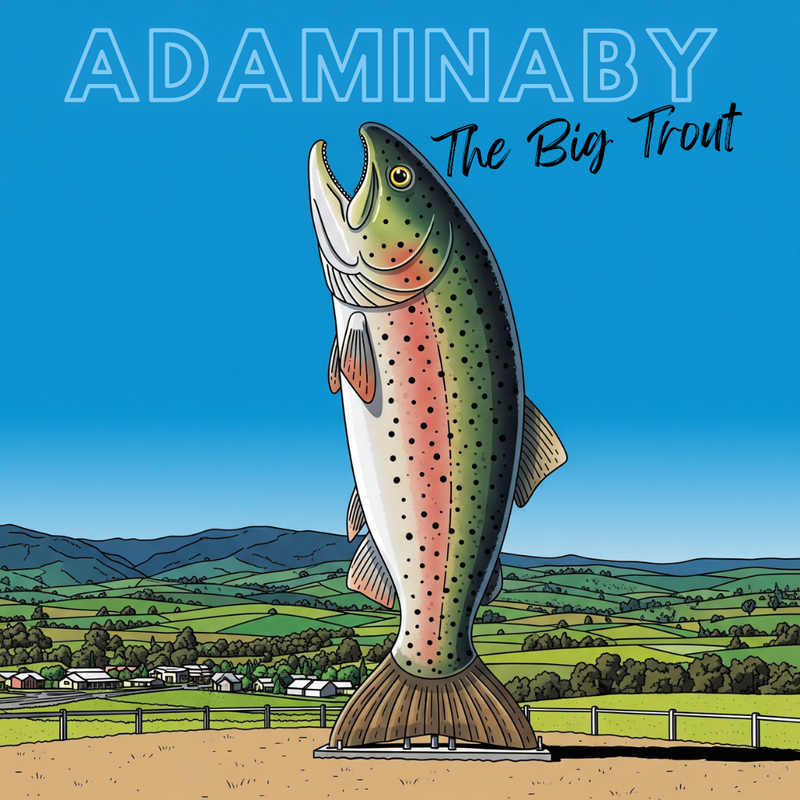 Adaminaby - The Big Trout Fridge Magnet