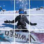 Single Photo 9 Grid Fridge Magnet